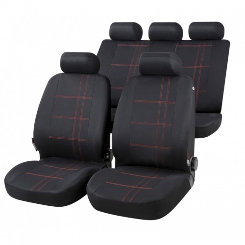 Σετ καλυμμα αυτοκινήτου μαυρο με κοκκινες ραφες Σετ (14 τεμαχίων) NASHVILLE 13425