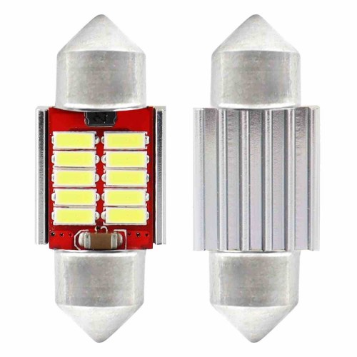 LED Amio Canbus 10SMD 4014 Festoon C5W 31mm White 12V/24V 01288
