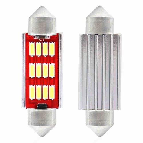LED Amio Canbus 12SMD 4014 Festoon C5W 41mm White 12V/24V 01291