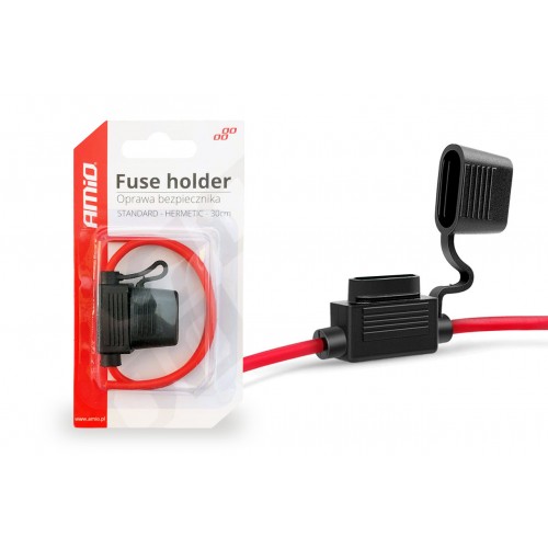 AMiO Στεγανή Ασφαλειοθήκη για Standard Ασφάλειες με Καλώδιο 30cm 02337