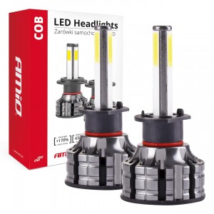 Σετ λαμπες LED H1 4 COB AMIO 12/24V 38W 6500K 3800lm 02842