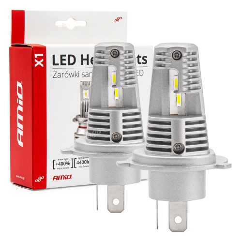 Σετ Λάμπες LED Χ1 ΑΜΙΟ H4 6500K +400% 40W 4400lm 02965