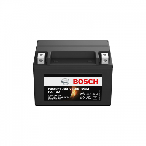 Bosch FA102 AGM Μπαταρία Μοτοσυκλέτας 12V 8Ah 135A (0986FA1020) – YTX9-BS Α+