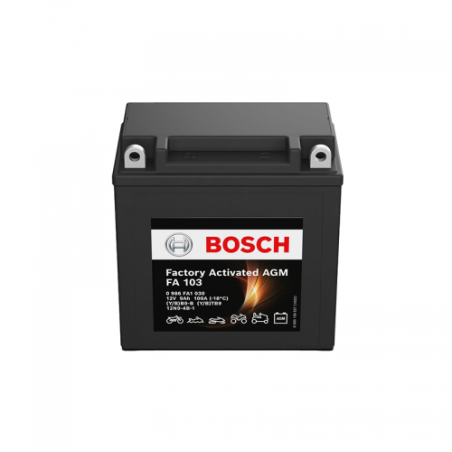 Bosch FA103 AGM Μπαταρία Μοτοσυκλέτας 12V 9Ah 100A (0986FA1030) – YB9-B Α+