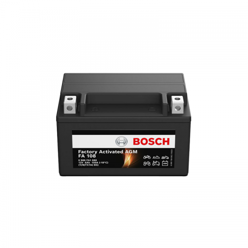 Bosch FA108 AGM Μπαταρία Μοτοσυκλέτας 12V 6Ah 100A (0986FA1080) – YTX7A-BS Δ+