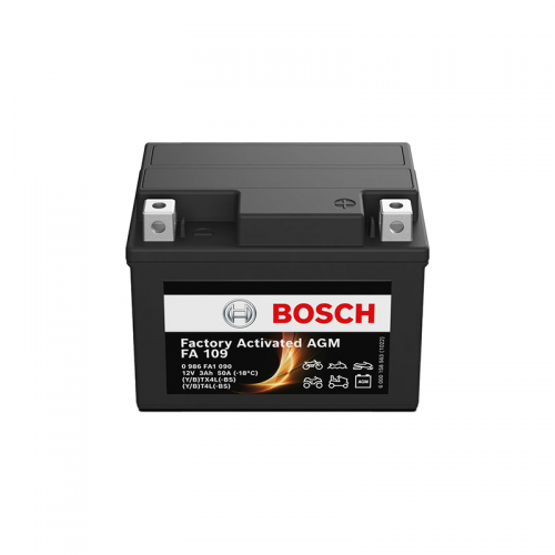 Bosch FA109 AGM Μπαταρία Μοτοσυκλέτας 12V 3Ah 50A (0986FA1090) – YTX4L-BS Δ+