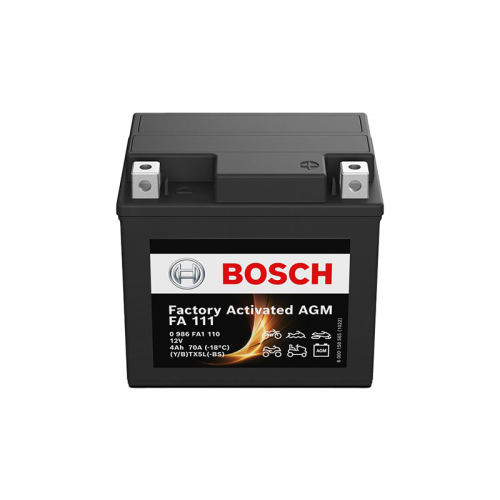 Μπαταρία ΜΟΤΟ BOSCH AGM FACTORY ACTIVATED YTX5LBS 4AH 70A FA111 Δ+