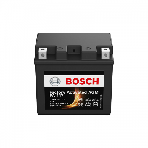 Bosch FA117 AGM Μπαταρία Μοτοσυκλέτας 12V 6Ah 90A (YTZ7S) Δ+
