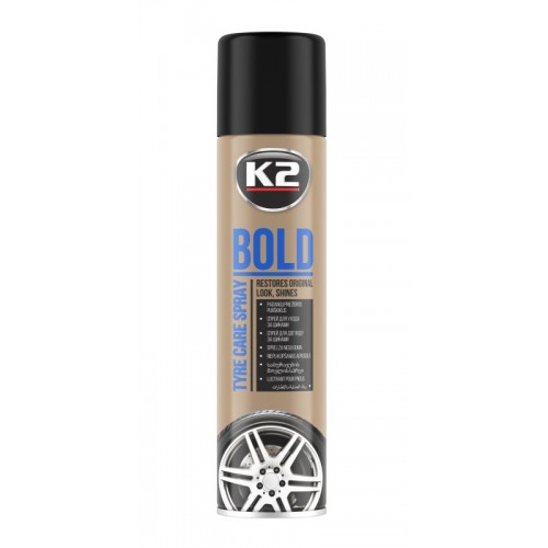 K2 BOLD -Σπρεύ καθαριστικό γυαλιστικό ελαστίκων 600ML