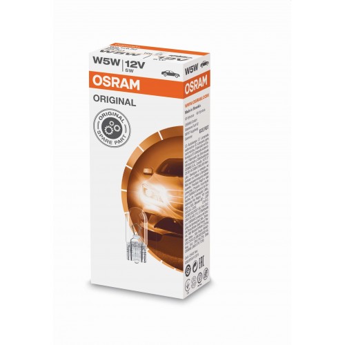 Λαμπα αλογονου Osram Original W5W 12V 5W W2,1x9,5d 10 τεμάχια
