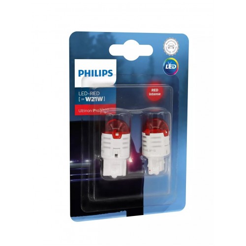 Philips Λάμπες Αυτοκινήτου Ultinon Pro3000 W21W LED Κόκκινο 12V 2.75W 2τμχ