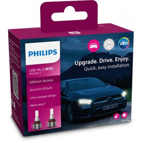 PHILIPS LED H15 Ultinon Access 12V 16/2.6W 6000K (11580U2500CX) – 1550/260Lm, PGJ23t