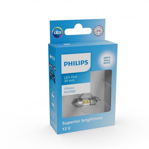 Philips Ultinon Pro7000 LED Festoon 30mm 4000K (Φυσικό Λευκό) 100Lm - 11860WU70X1 1τμχ