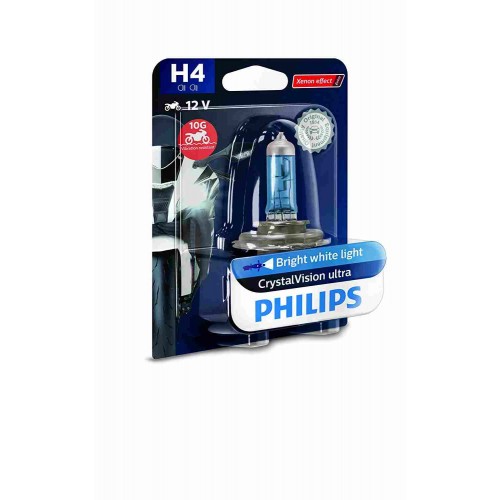 PHILIPS H4 CrystalVision Ultra Moto Light  P43T 60/55W 12V 10G 
