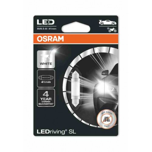 Osram Λάμπα Αυτοκινήτου SV8.5-8 LED 6000K Ψυχρό Λευκό 12V 0.6W 1τμχ