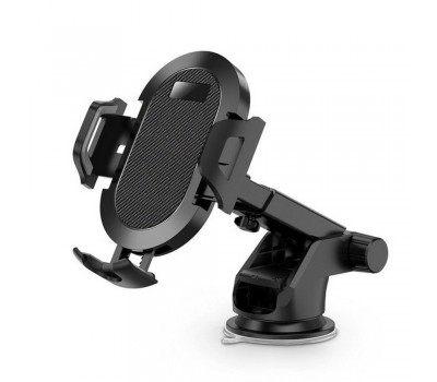 Techsuit S113 – Βάση Κινητού Αυτοκινήτου για Ταμπλό & Παρμπρίζ, Gravity Grip, Τηλεσκοπικός Βραχίονας – Μαύρη