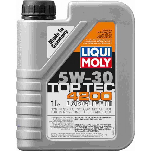 Λιπαντικό Κινητήρα Liqui Moly Top Tech 4200 5W30 1lt