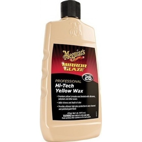 MEGUIAR'S M26 MIRROR GLAZE HI-TECH YELLOW WAX 473ml 