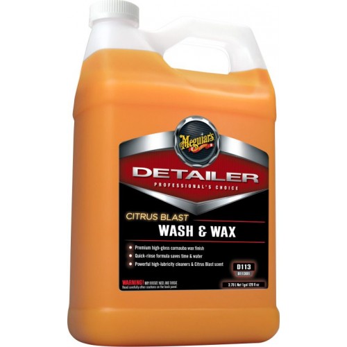 Meguiars Detailer Citrus Blast Wash & Wax- Επαγγελματικό σαμπουάν κίτρου με κερί 3,79Lt D11301