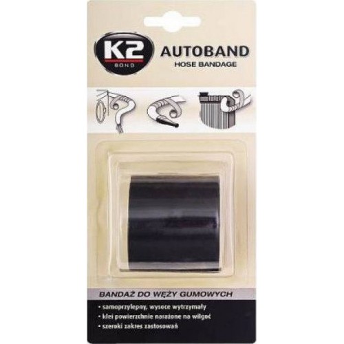 K2 Car Care Μονωτική Ταινία Επιδιόρθωσης Λαστιχένιων Σωληνώσεων Μαύρη B3000 50mm x 3m