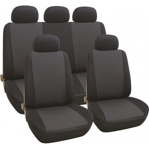 Kaver σετ κάλυμμα καθίσματος μαύρο-Γκρι 11 τεμαχίων CLASSIC