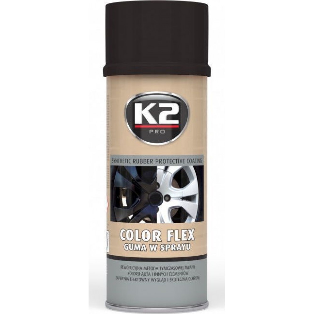 K2 Σπρέι Προστατευτικού Φιλμ Flex με Γυαλιστερό Εφέ Μαύρο 400ml