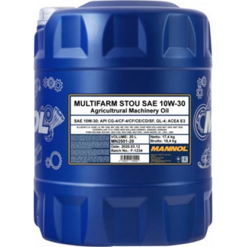 MANNOL MultiFarm Stou Λάδι Αγρομηχανών 10W30 10L