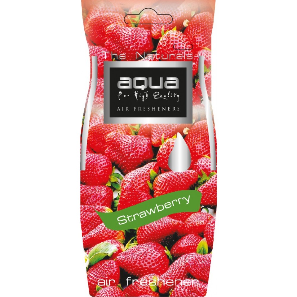 Aqua Natural Strawberry (φράουλα)  -Aρωματικό δεντράκι αυτοκινήτου 