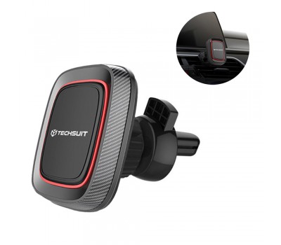 Techsuit MagGrip S5 – Μαγνητική Βάση Αυτοκινήτου για Αεραγωγό με Περιστροφή 360°  (Μαύρο/Κόκκινο)