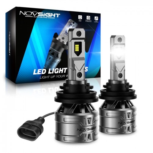 Σετ λαμπες LED Novsight A500-N61 H8 Η9 Η11 6500K 60W 13000LMNS 9-32V 2τμχ