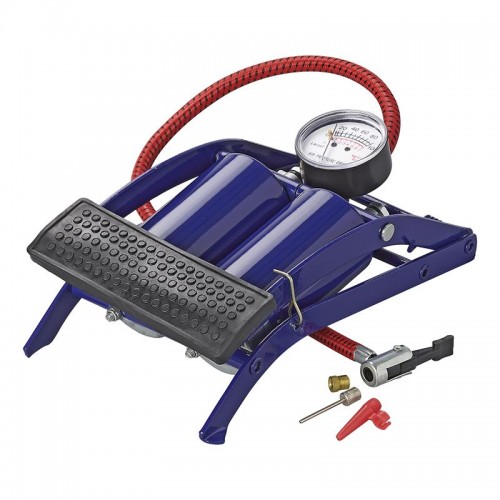 Τρόμπα Αέρος Ποδιού διπλού εμβόλου με Μανόμετρο 100 psi - 7 bar PROPLUS 580205