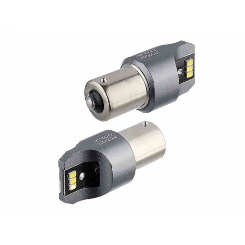 LED Vision Canbus P21W BA15S 12/24V 6X 3020SMD LED 6500K (2τμχ) 58332