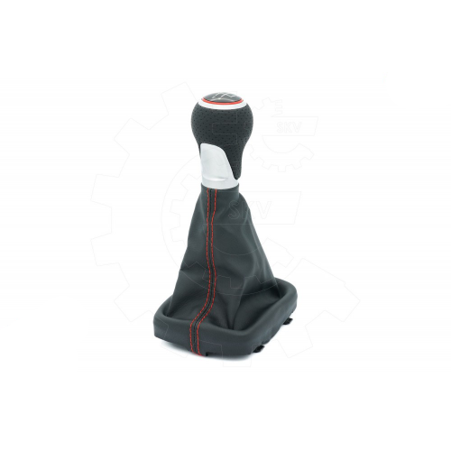 Φουσκα λεβιε με κοκκινες ραφες και πομολο 5 ταχυτητων AUDI A3 8L 1999-2004 8L0863278BL 12mm