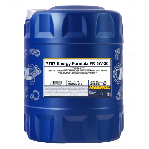 Λιπαντικό κινητήρα Mannol Energy Formula FR FORD-VOLVO 5W-30 20L 