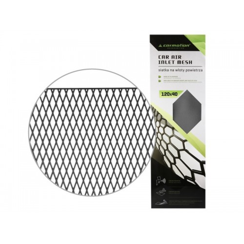 Σίτα Προφυλακτήρα πλαστικη 120Χ40cm Τρύπα 25mm x 10mm ABS, Μαύρη CARMOTION