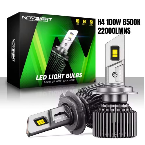 NOVSIGHT H4 Λάμπες LED CANBUS 12V/24V 100W 22000LM 6500K IP68 A500 N76 2 X 50W