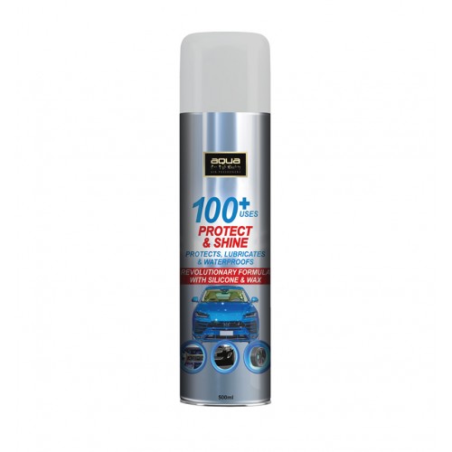 Σπρέι Σιλικόνης Πολλαπλών Χρήσεων 500ml Aqua Protect & Shine (100+ Uses) – Προστασία Πλαστικών & Λάστιχων