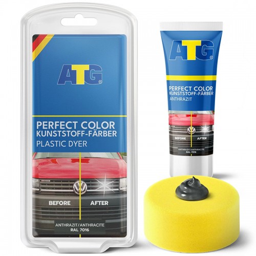ΑTG Perfect Color-βαφή επαναφοράς χρώματος σκουρι γκρι (ανθρακι) πλαστικών αυτοκινήτου Αntrachite RAL7016