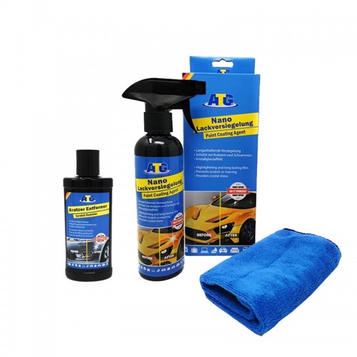 Σετ Περιποίησης Χρώματος Αυτοκινήτου – Αφαίρεση Γρατζουνιών & Νανοπροστασία (Scratch Remover + Nano Sealant) ATG