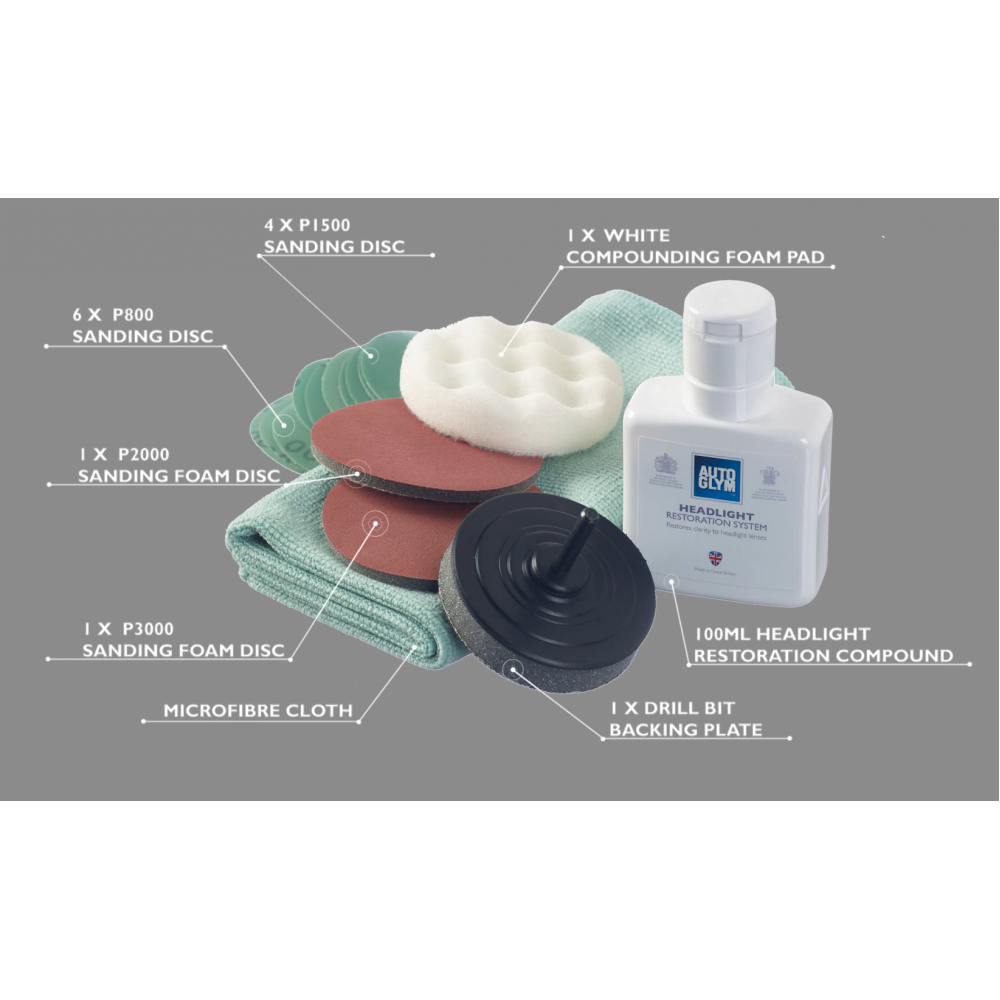 Autoglym Headlight Restoration Complete KIT