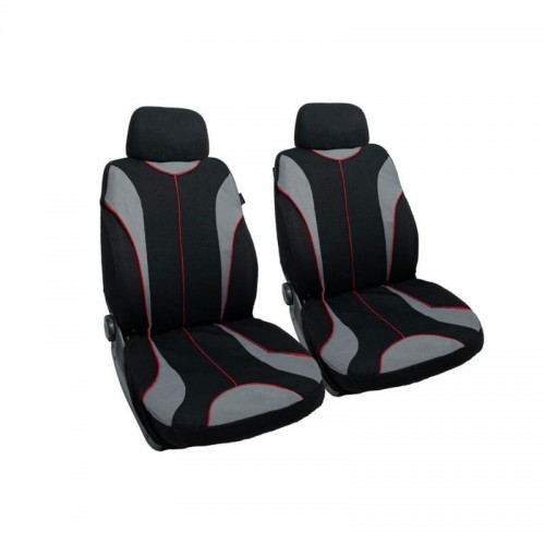 Kaver Flexi σετ για μπροστινά καθίσματα 6 τεμάχια Μαύρο/Γκρι/Κόκκινο