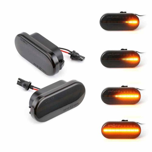 ΟΕΜ Led φλας φτερού για Vw / Ford / Seat - φιμέ με τρεχούμενο φλας SVA041D