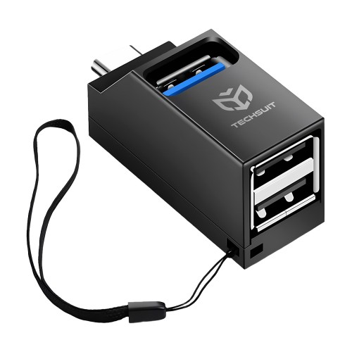 USB-C Hub 3 σε 1 Techsuit EchoLink H10 – Type-C σε 1x USB 3.0 & 2x USB 2.0 (Μαύρο)
