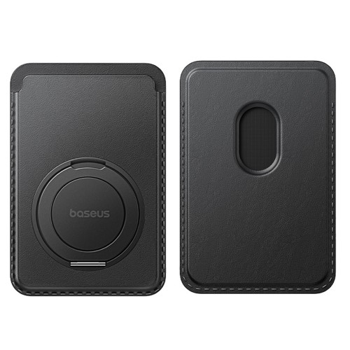 Baseus MagPro 3 Μαγνητικό Πορτοφόλι & Βάση Κινητού MagSafe (Έως 3 Κάρτες) Μαύρη 