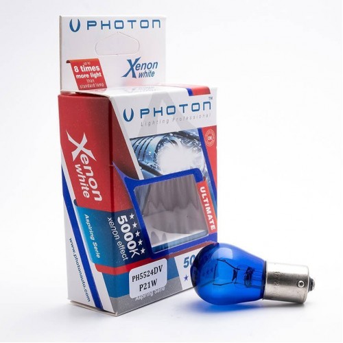 PHOTON ΛΑΜΠΕΣ 12V P21W 21W 5000K BAU15s XenVision 2τμχ
