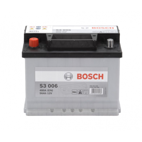 Bosch S3006 – Μπαταρία Αυτοκινήτου 12V 56Ah 480A (EN) – 242×175×190 mm Α+