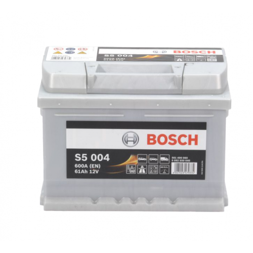 Bosch S5004 – Μπαταρία Αυτοκινήτου 12V 61Ah 600A (EN) – 242×175×175 mm Δ+
