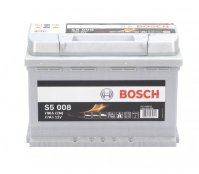 Bosch S5008 – Μπαταρία Αυτοκινήτου 12V 77Ah 780A (EN) – 278×175×190 mm Δ+ 