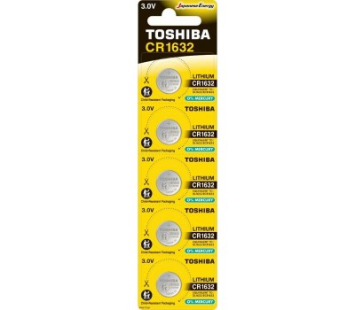 Μπαταρίες Λιθίου Toshiba CR1632 3V - Συσκευασία 5 Τεμαχίων (Blister)