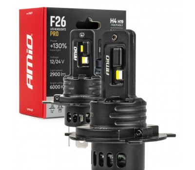 Amio F26 Pro LumiTec Limited H4 / H19 Σετ Λαμπες LED Set 12V-24V 70W 6000K 2900LM Full Canbus - 04871